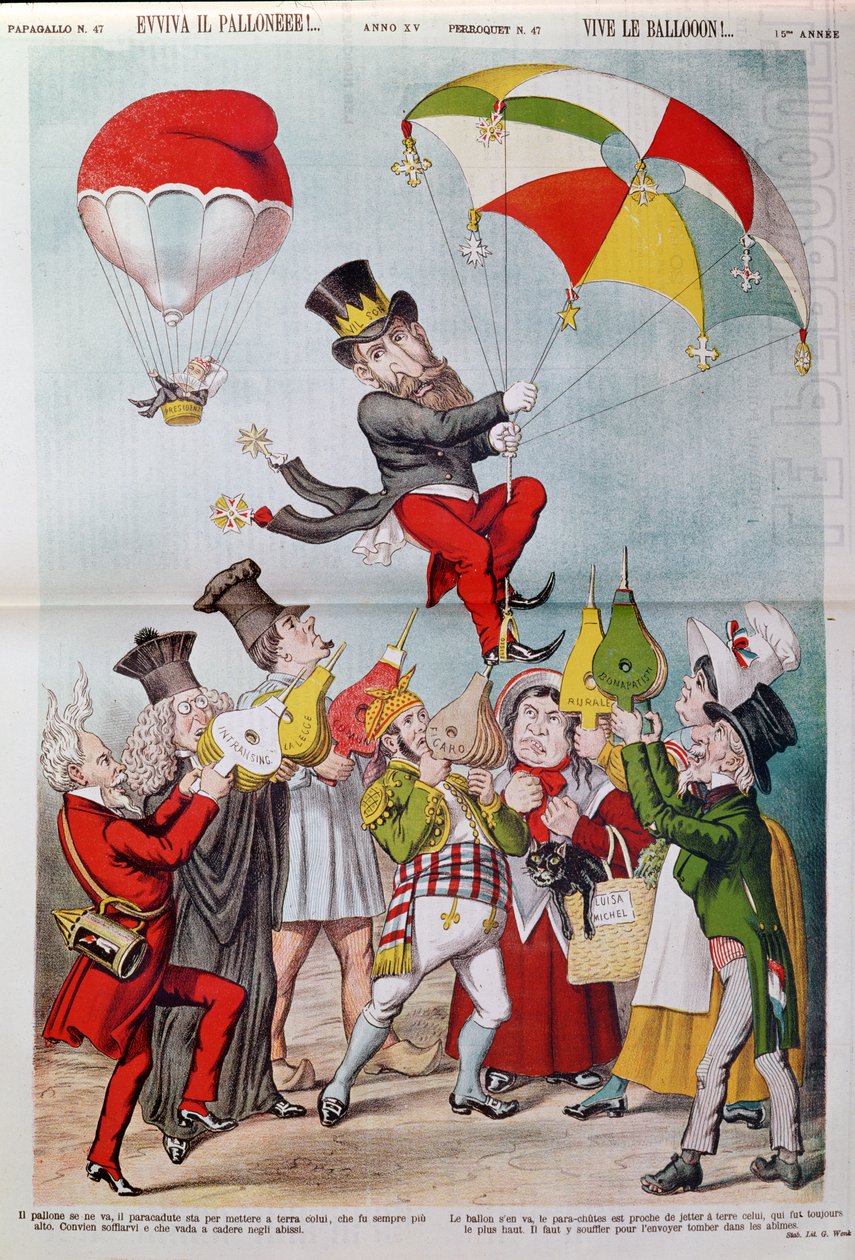 The Wilson Affair i 1887, forside av Le Perroquet av Italian School