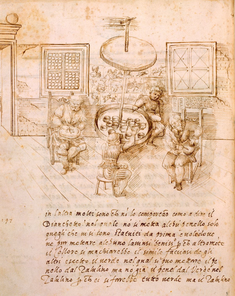 Den eldgamle kunsten å lage fartøy, i, 1589 av Italian School