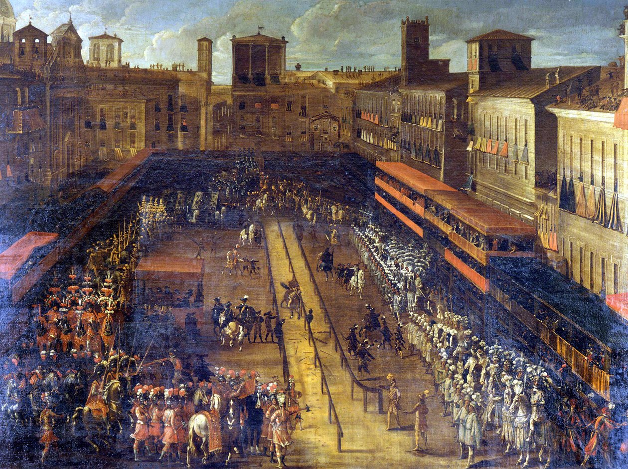 Bokhvetejoten på Piazza Navona (Roma) 25.02.1634. av Italian School