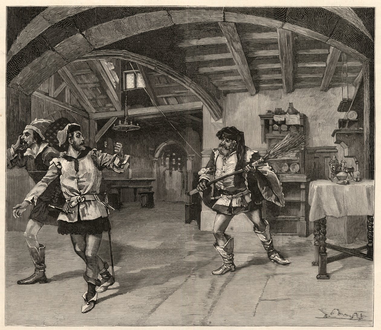 Produksjonen av Giuseppe Verdis Falstaff (Teatro alla Scala) i Milano av Italian School