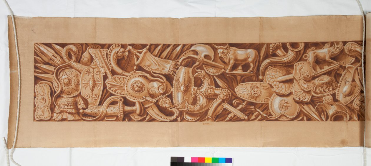 Three Drawings after the Antique, ca. 1750 (penseltegning forhøyet i brun vask over svak angivelse i svart kritt) av Italian School
