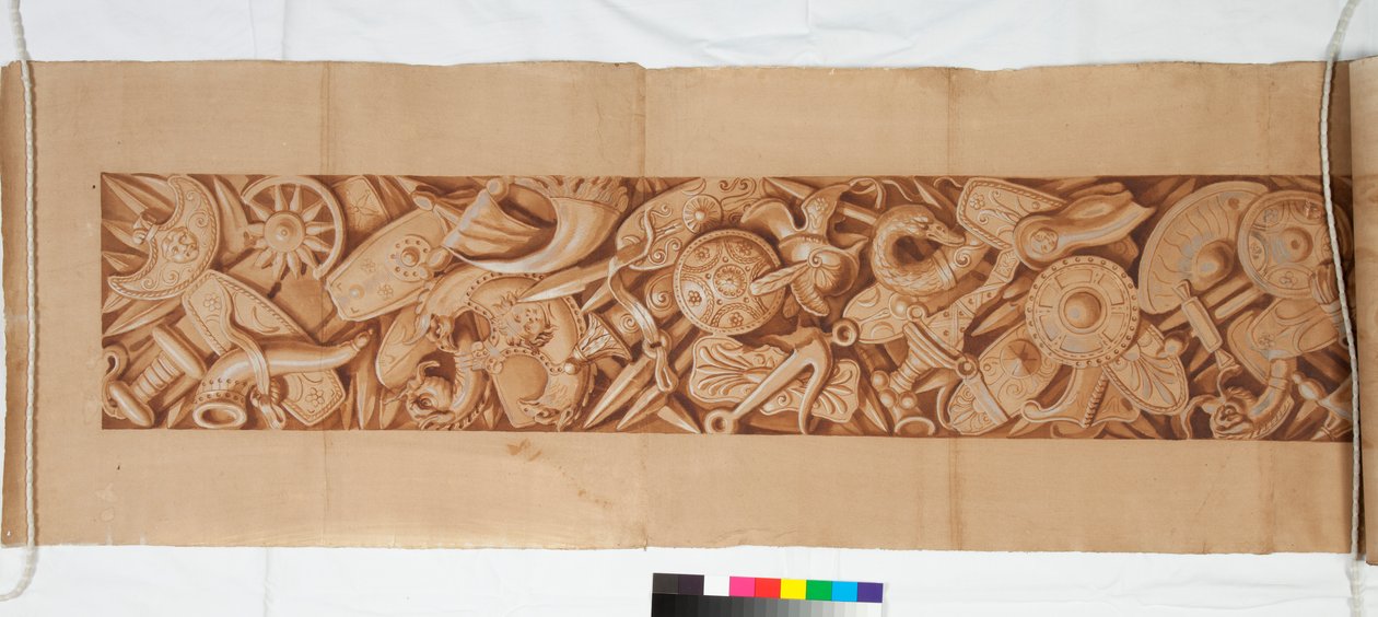 Three Drawings after the Antique, ca. 1750 (penseltegning forhøyet i brun vask over svak angivelse i svart kritt) av Italian School
