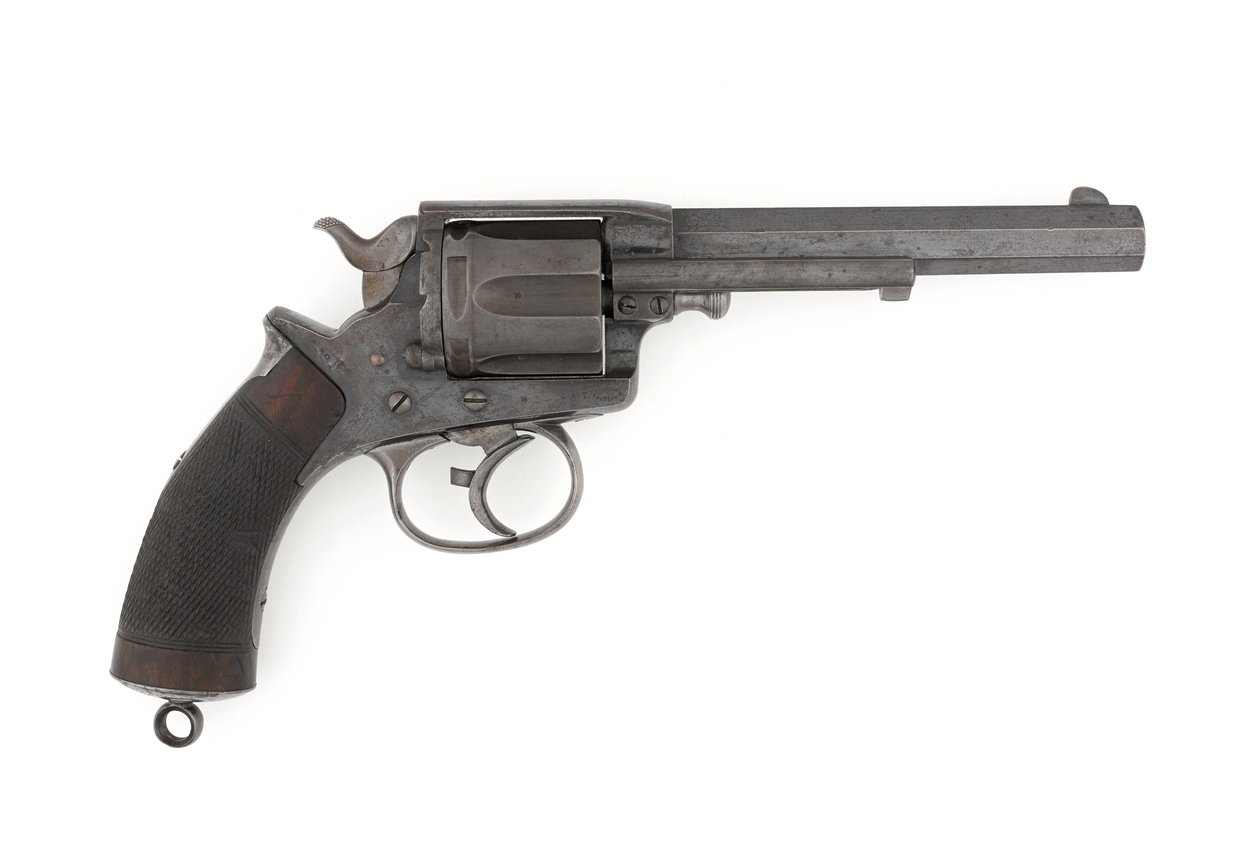 Tranter .450 tommers dobbeltvirkende midtrevolver, ca. 1878 (revolver, senterild, Tranter MK I, .450 i hærens dobbelaksjon) av Italian School