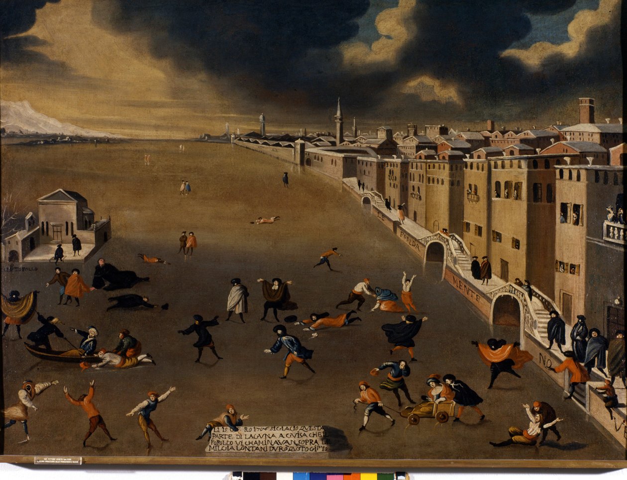 Venezia. Den frosne lagunen i nabolaget Fondamenta Nuove på 1700-tallet. Venezia, Querini Bildegalleri - Stampalia. av Italian School