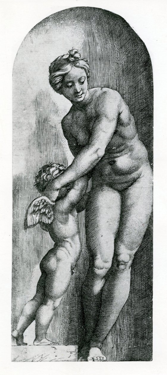 Venus og Amor, 1600-tallet av Italian School