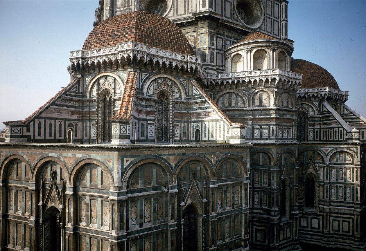 Utsikt over apsis til katedralen i Firenze (Duomo Santa Maria del Fiore). 1300-1400-tallet, Firenze, Italia av Italian School