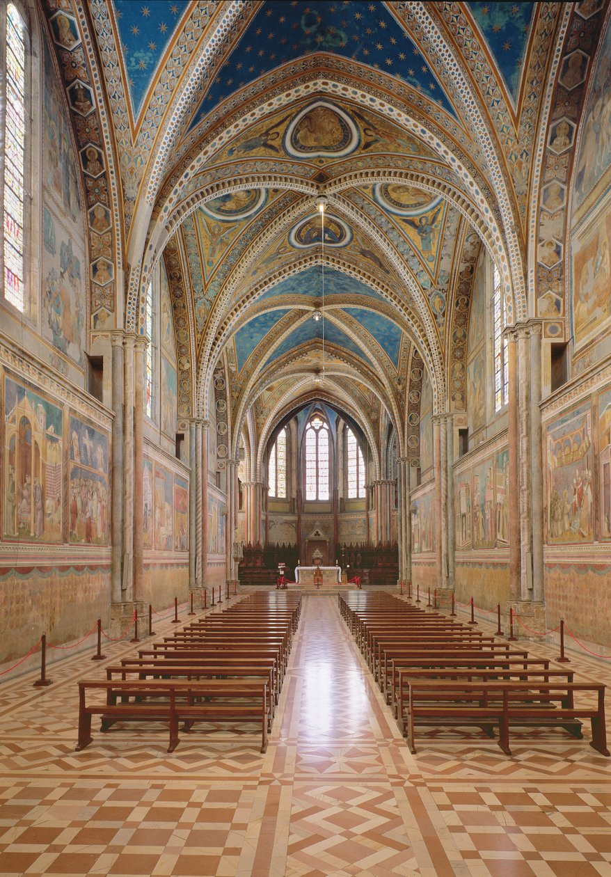 Utsikt over det indre av Øvre kirke av Italian School