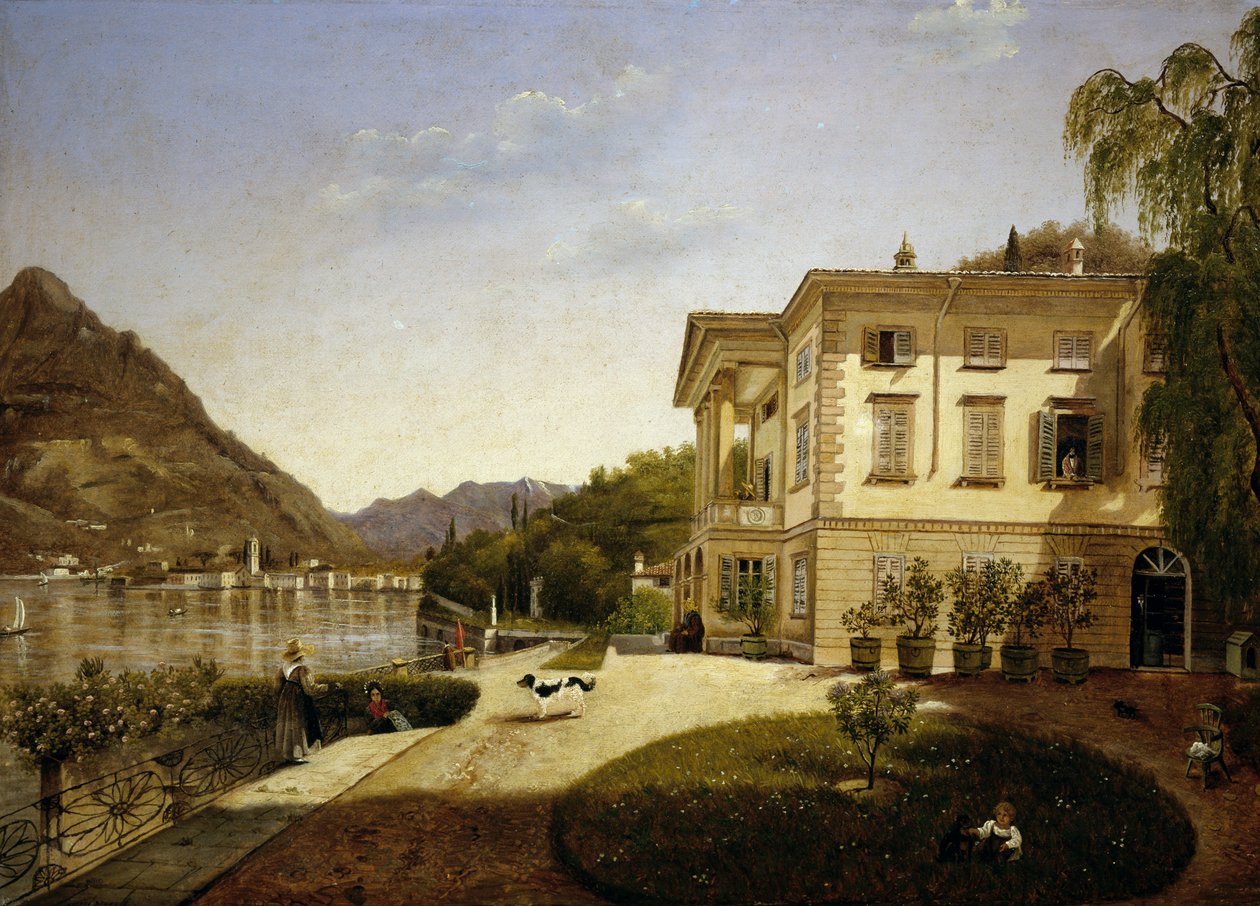 Villa La Roda i Blevio, ved Comosjøen (eid av Giuditta Pasta fra 1827, nå ødelagt) av Italian School