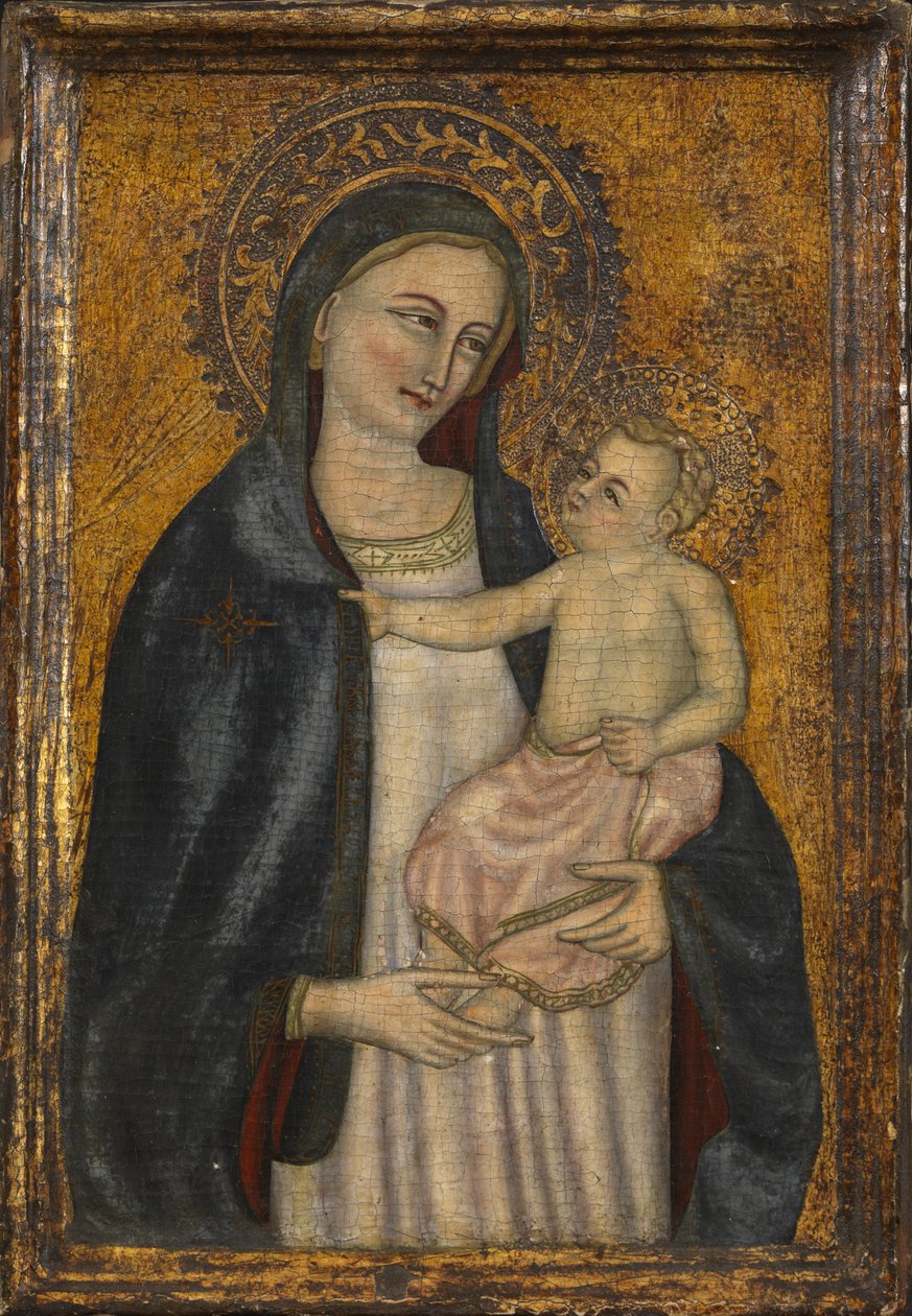 Jomfru og barn, forfalskning av et verk fra ca. 1450, ca. 1900-20 av Italian School