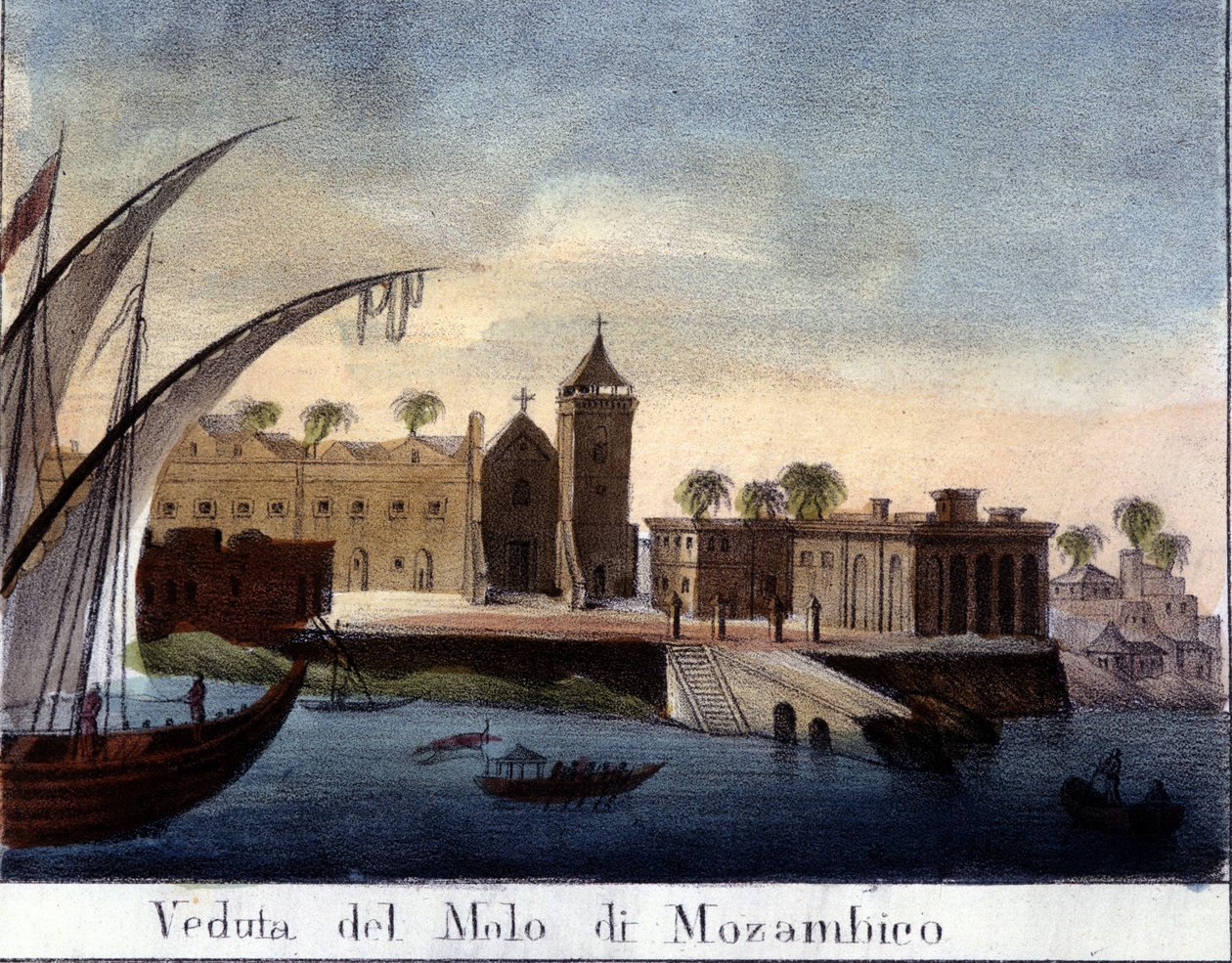 Kai i Mosambik, tidligere portugisisk provins. av Italian School
