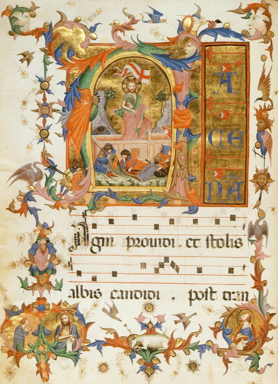 f.80v Oppstandelsen, fra 