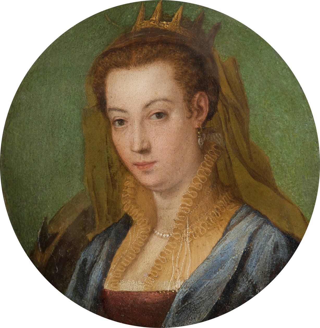 Saint Catherine (olje på kobber) av Italian School Italian School