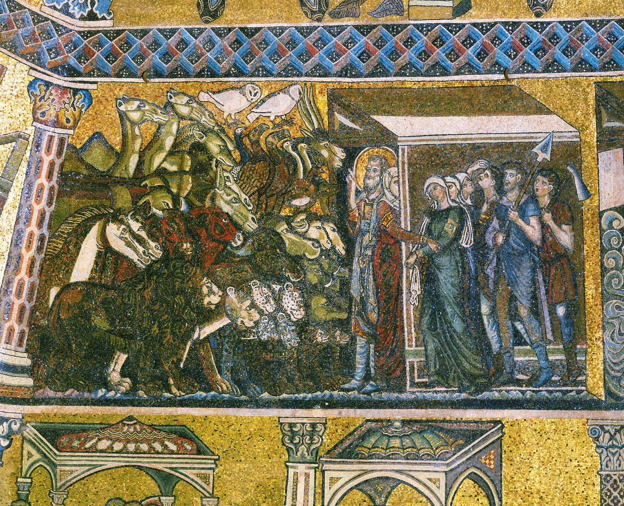 Historien om Noah (mosaikk) av Italian school