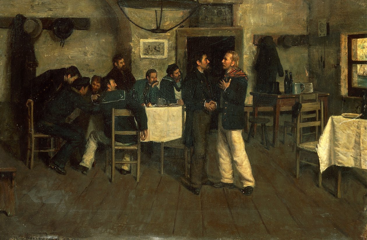 Møte mellom Giuseppe Garibaldi og Giovanni Battista Cuneo i Taganrog, ved Svartehavet av Italo Nunes Vais