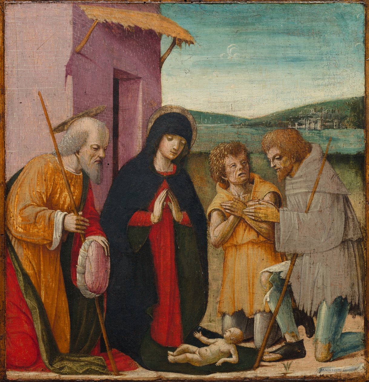 Tilbedelse av hyrdene av Italy, 15th century