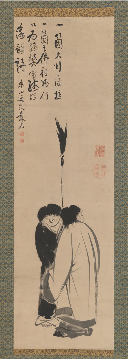Hanshan og Shide japansk: Kanzan og Jittoku, slutten av 1700-tallet. av Ito Jakuchu