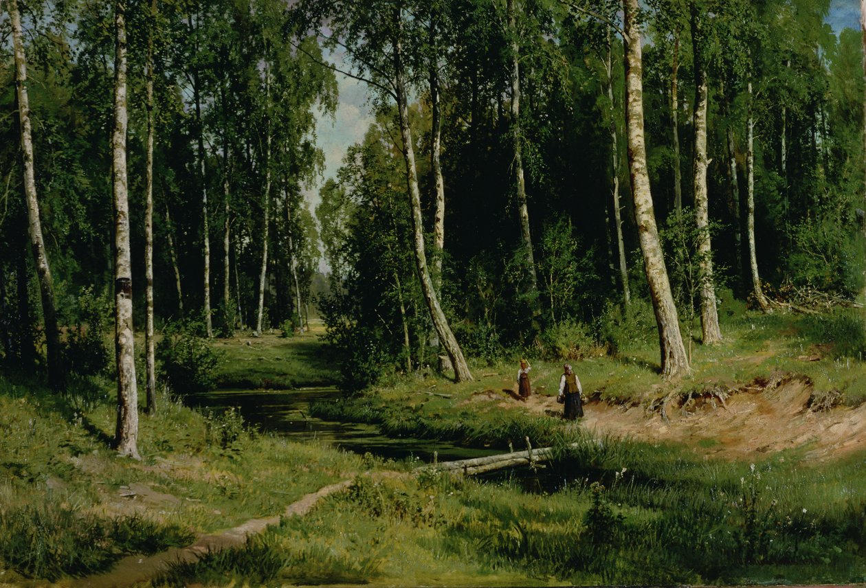 I bjørkeskogen, 1883 av Ivan Ivanovich Shishkin