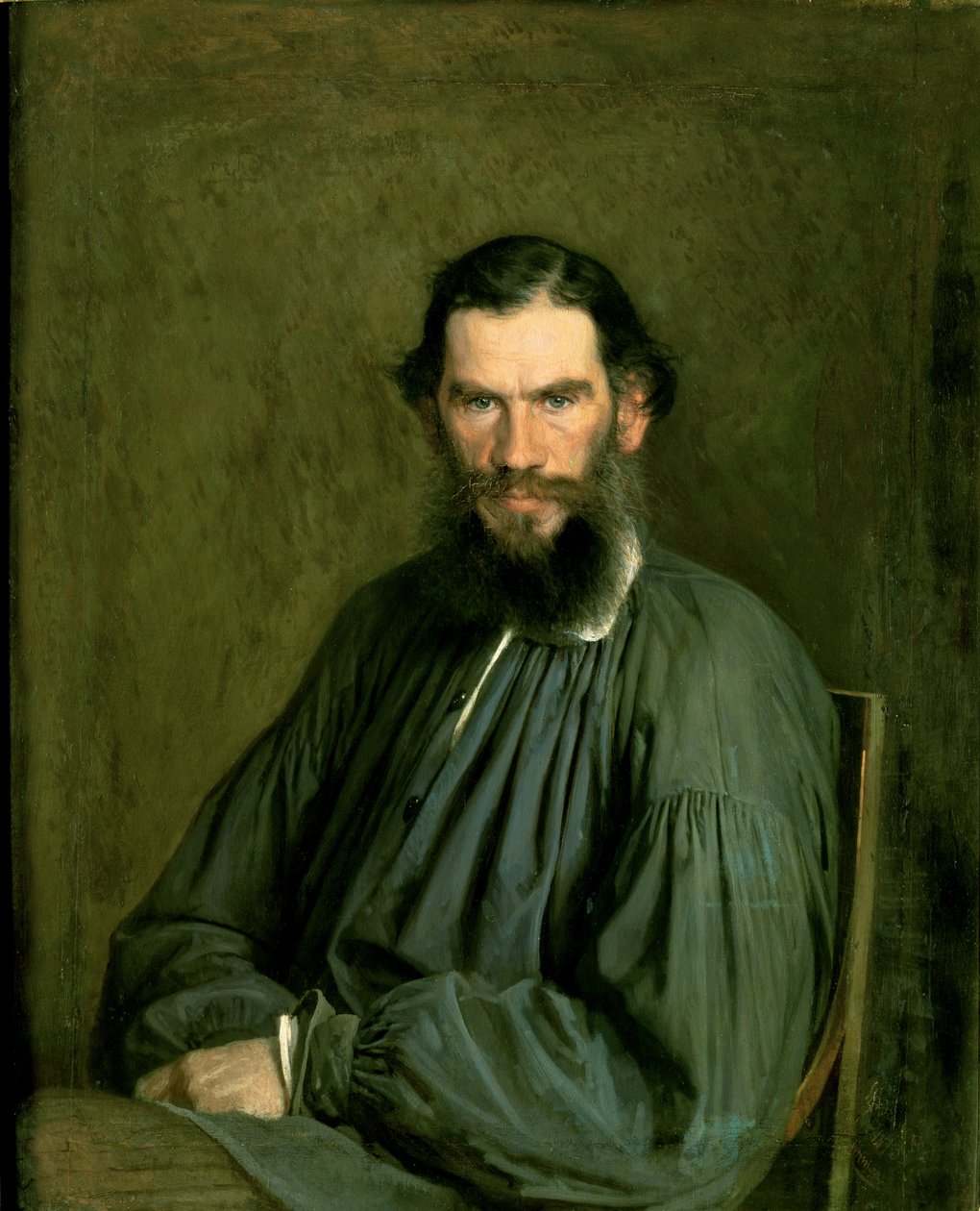 Portrett av grev Lev Nikolaevich Tolstoy (1828-1910) 1873 av Ivan Nikolaevich Kramskoy