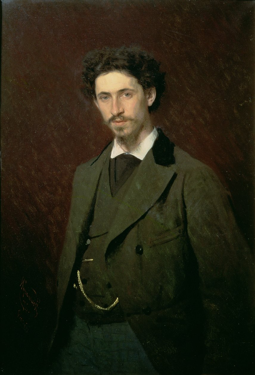 Portrett av Ilya Efimovich Repin, 1876 av Ivan Nikolaevich Kramskoy
