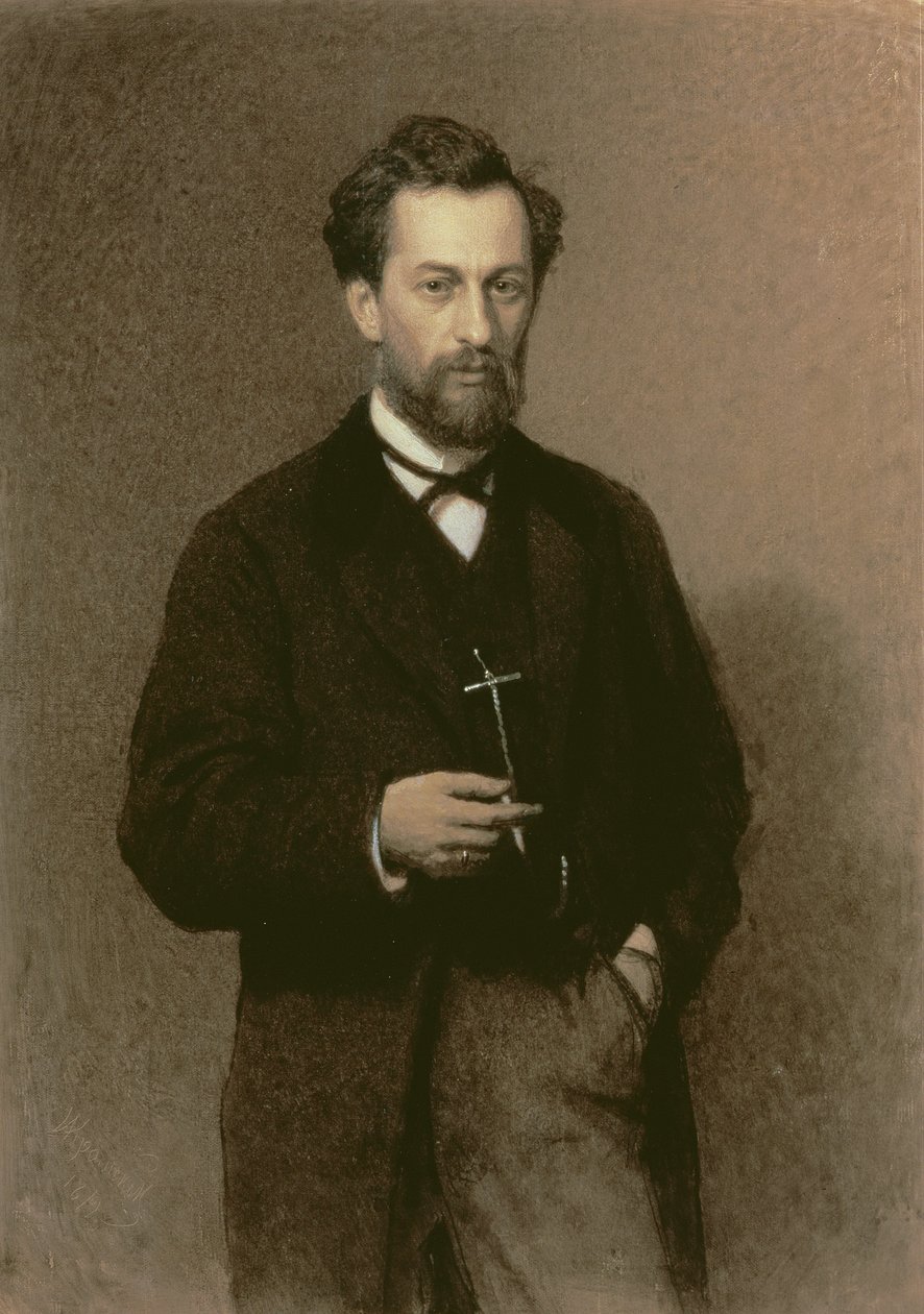 Portrett av Mikhail Konstantinovich Klodt (1832-1902), 1871 av Ivan Nikolaevich Kramskoy