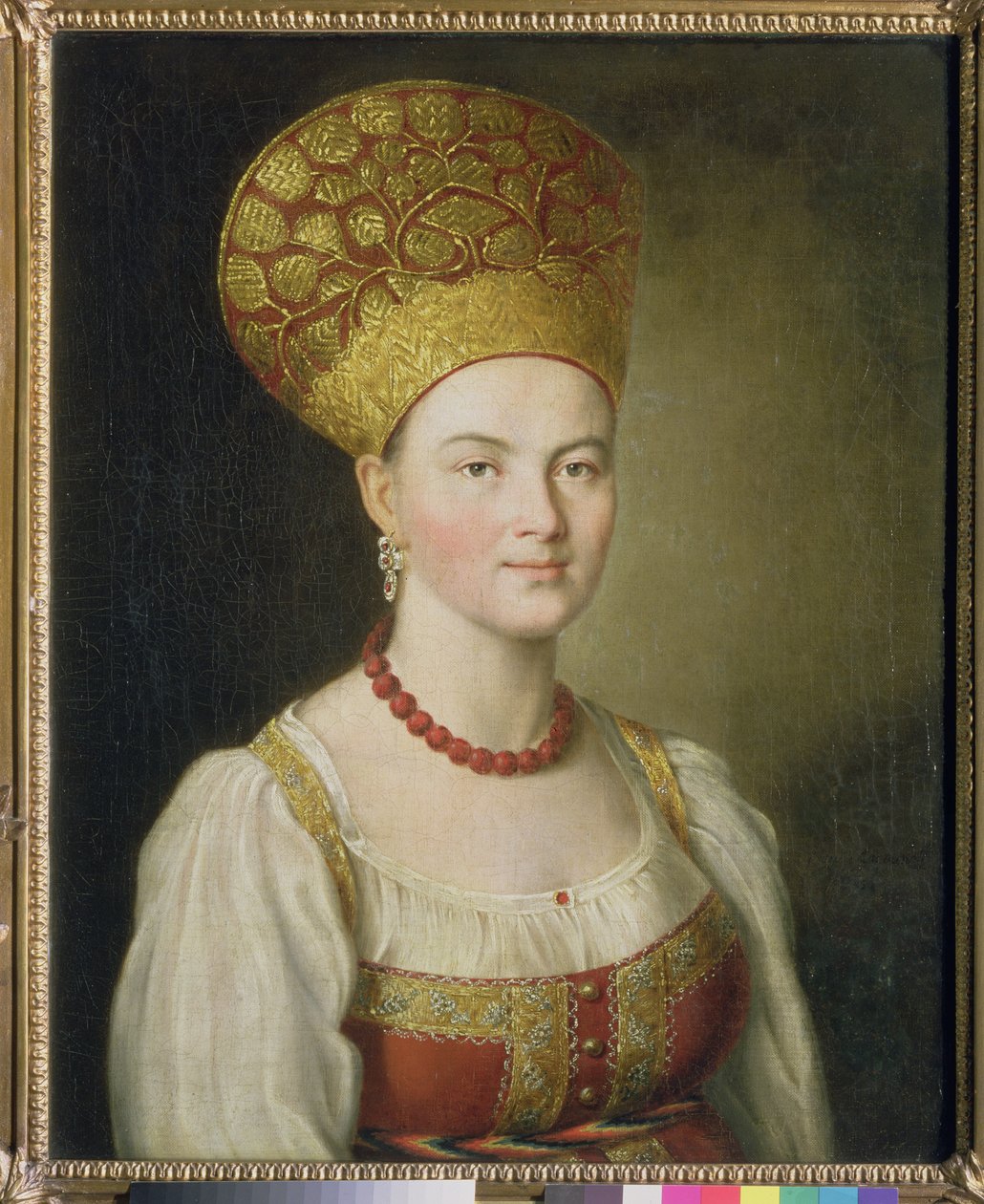 Bondekvinne i russisk drakt, 1784 av Ivan Petrovich Argunov