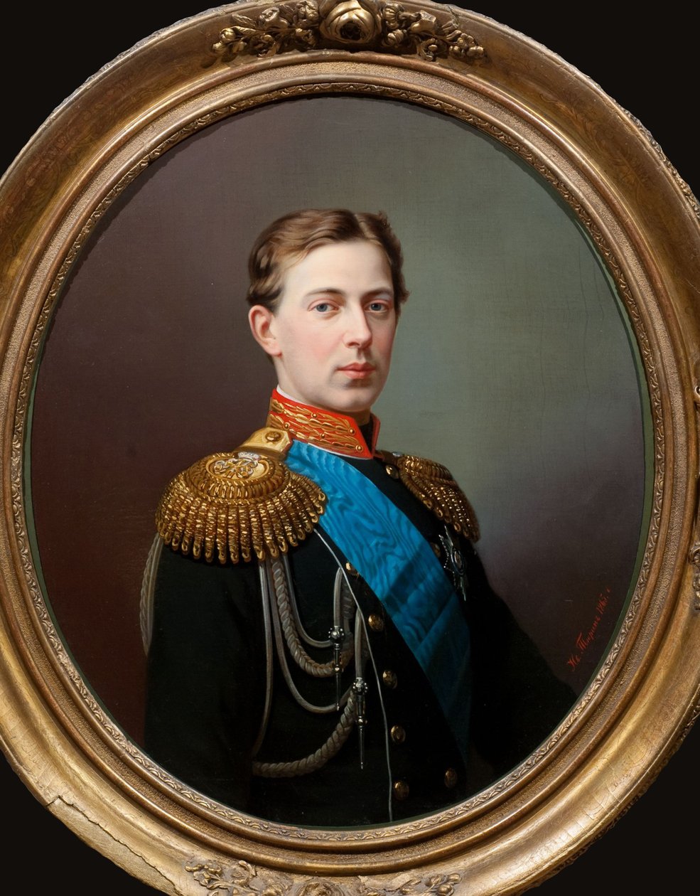 Portrett av Tsarevich Nicholas Alexandrovich av Russland 1843-1865, 1865. av Ivan Alexeevich Tyurin