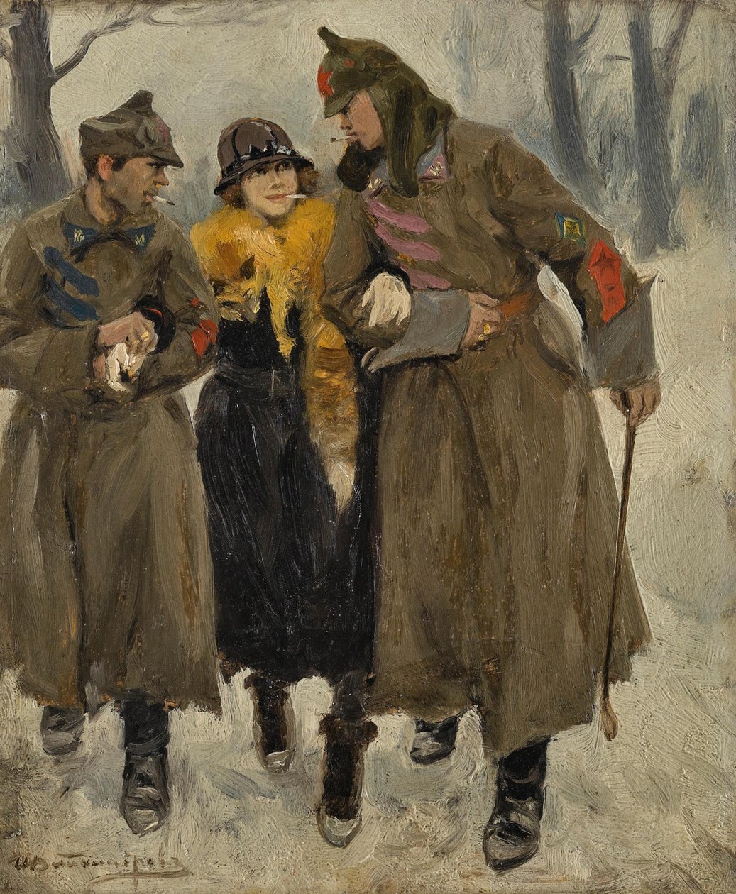 Soldater med prostituert. av Ivan Alexeyevich Vladimirov