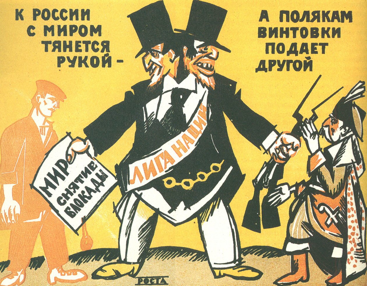 League of Nations ROSTA-vinduet, 1920 av Ivan Andreevich Malyutin