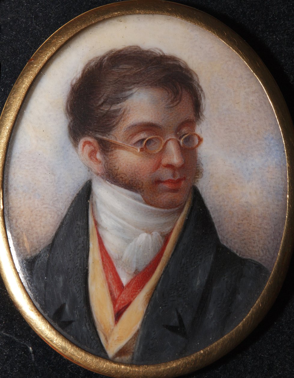 Portrett av grev Karl Robert Nesselrode (1780-1862) av Winberg, Ivan Andreyevich (?-1851). Akvarell, Gouache på horn, slutten av 1820-årene, State Museum of A.S. Pushkin, Moskva av Ivan Andreyevich Winberg