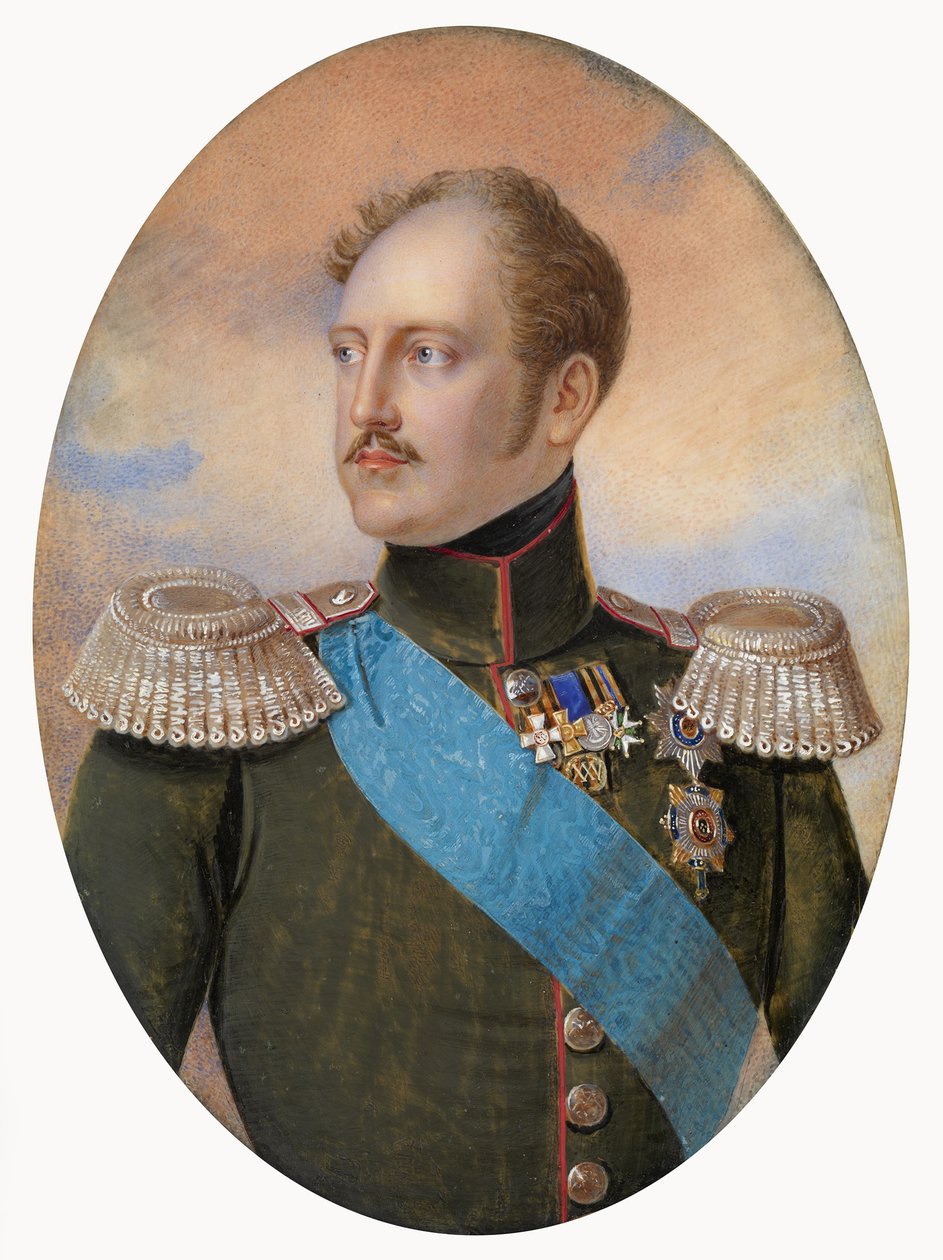 Portrett av keiser Nicholas I 1796-1855 av Ivan Andreyevich Winberg