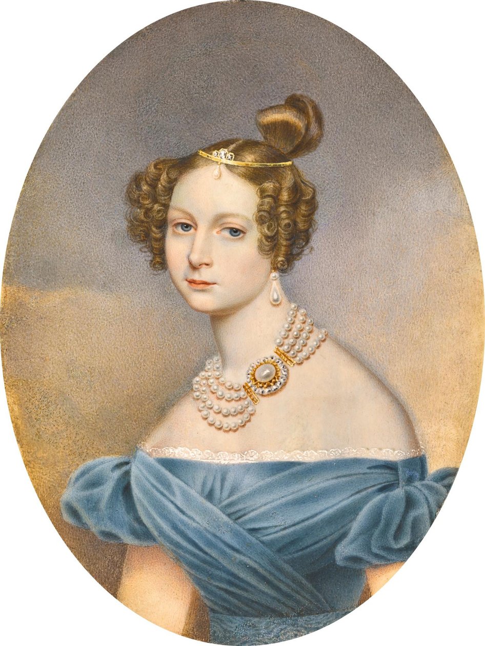 Prinsesse Friederike Charlotte Marie av Württemberg, storhertuginne Elena Pavlovna av Russland. av Ivan Andreyevich Winberg
