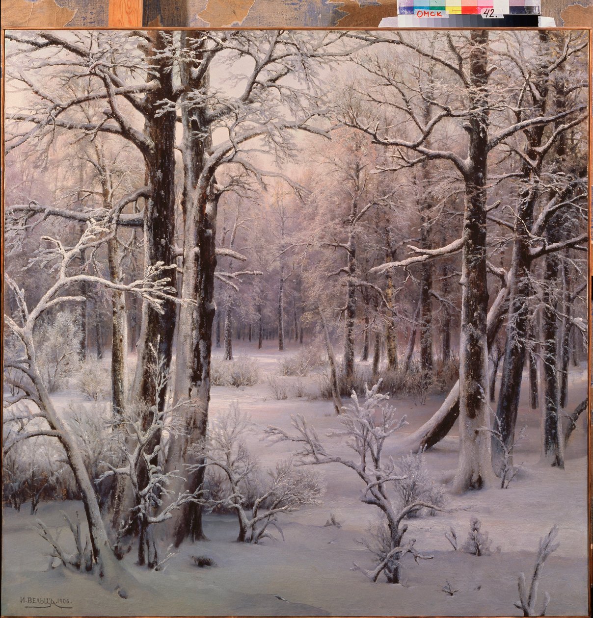 Frost (Rimfrost) - Maleri av Ivan Avgustovich Velz (1866-1926), olje på lerret av Ivan Avgustovich Velz