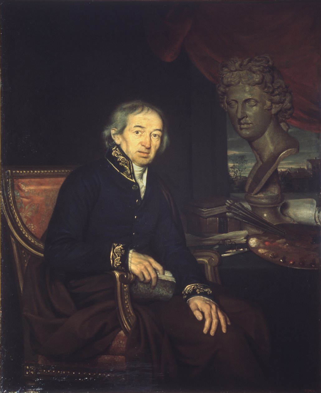 Portrett av kunstneren Dimitri Levitsky 1735-1822, 1812 av Ivan Eremeevich Yakovlev