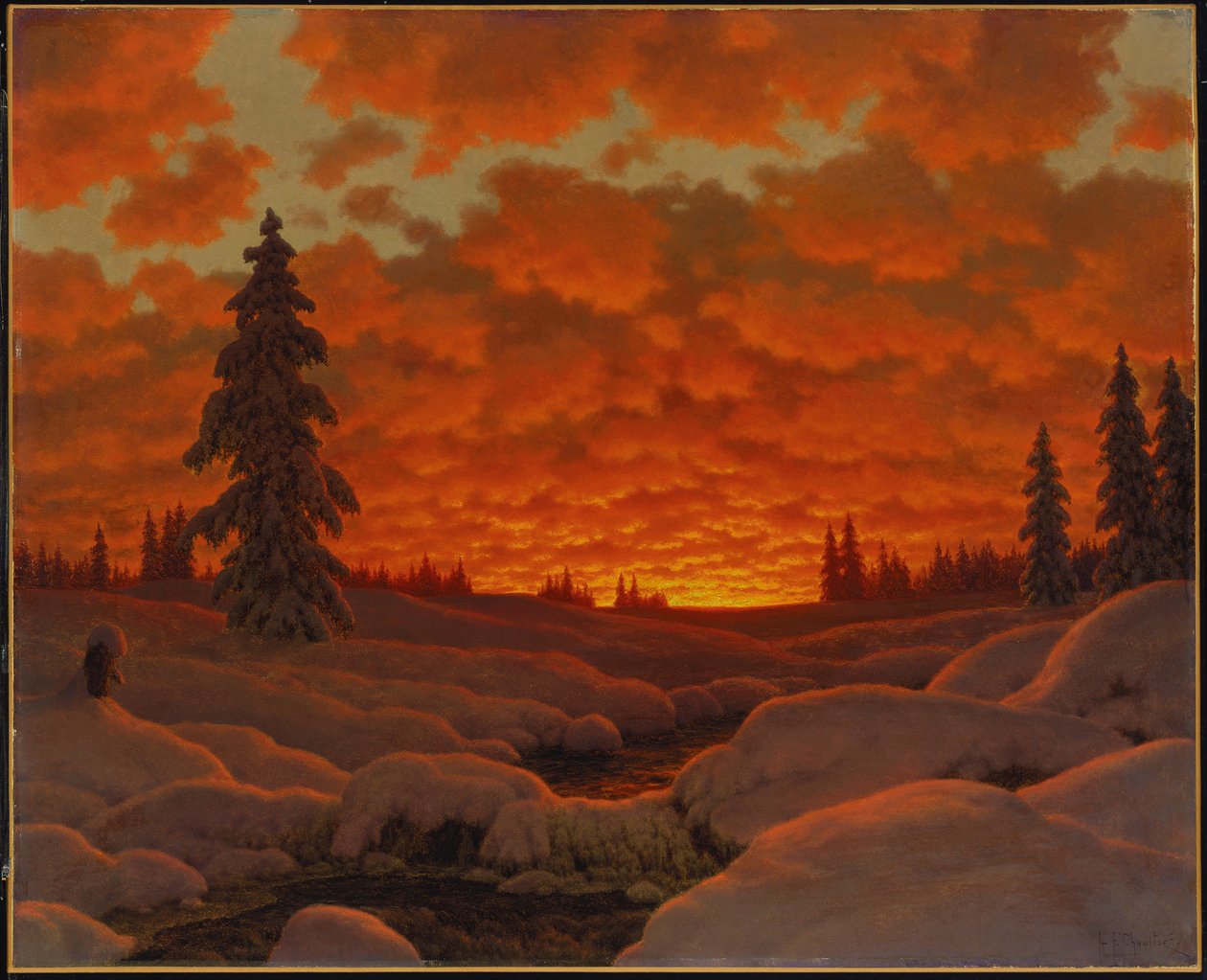 Vinterlandskap av Ivan Fedorovich Choultse