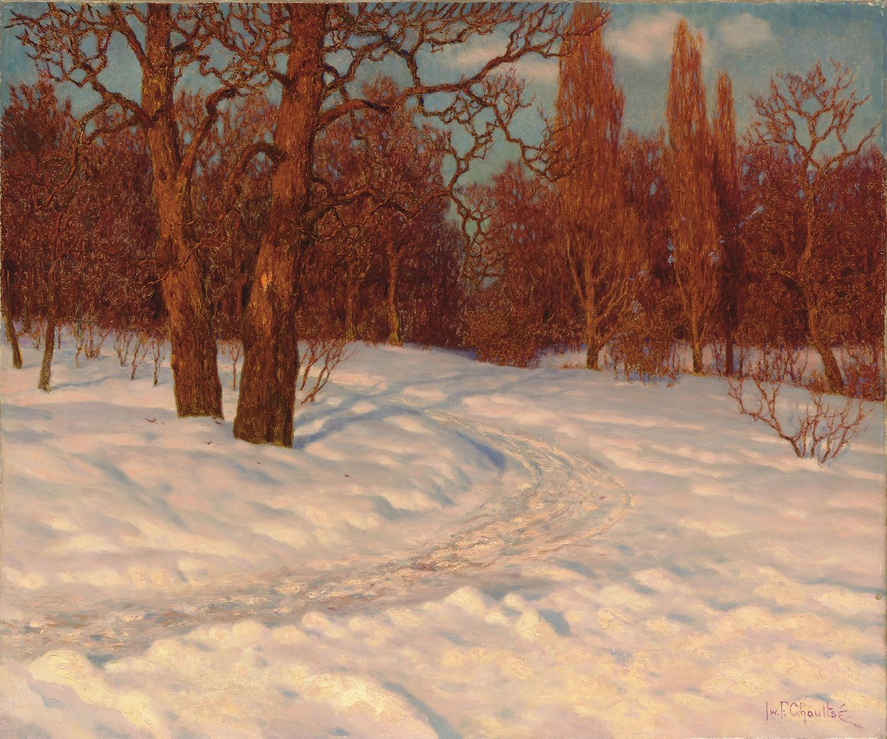 Vinterlandskap i skumringen av Ivan Fedorovich Choultse