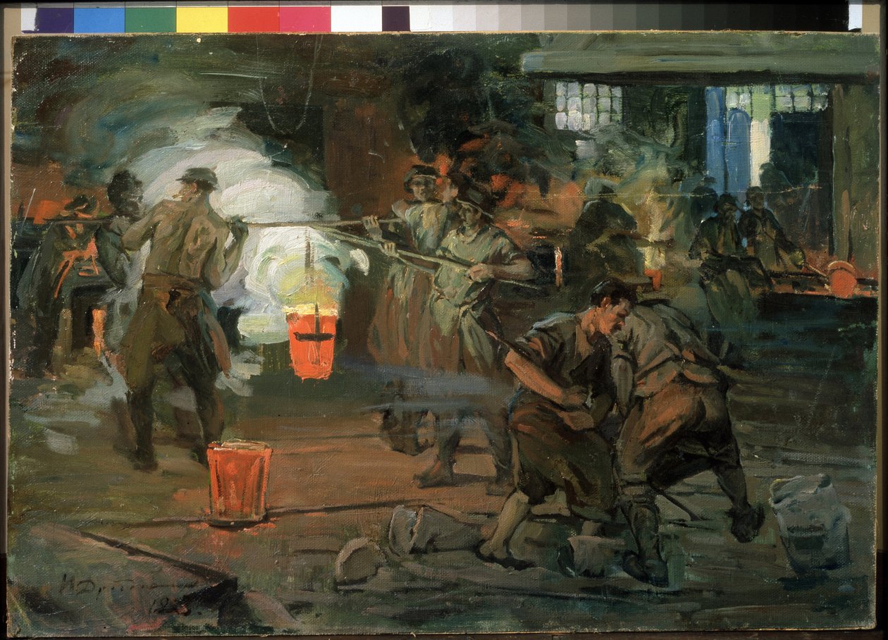""Arbeidere i et støperiverksted"" Maleri av Ivan Georgievich Drozdov (1880-1939) 1923 State Russian Museum Saint Petersburg av Ivan Georgievich Drozdov