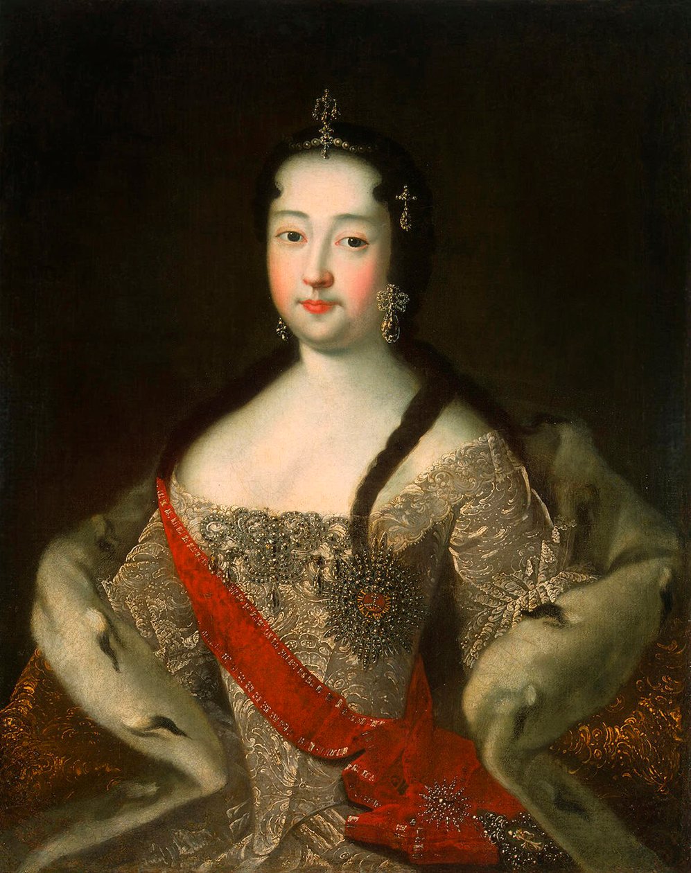 Portrett av Tsesarevna av Russland Anna Petrovna av Russland