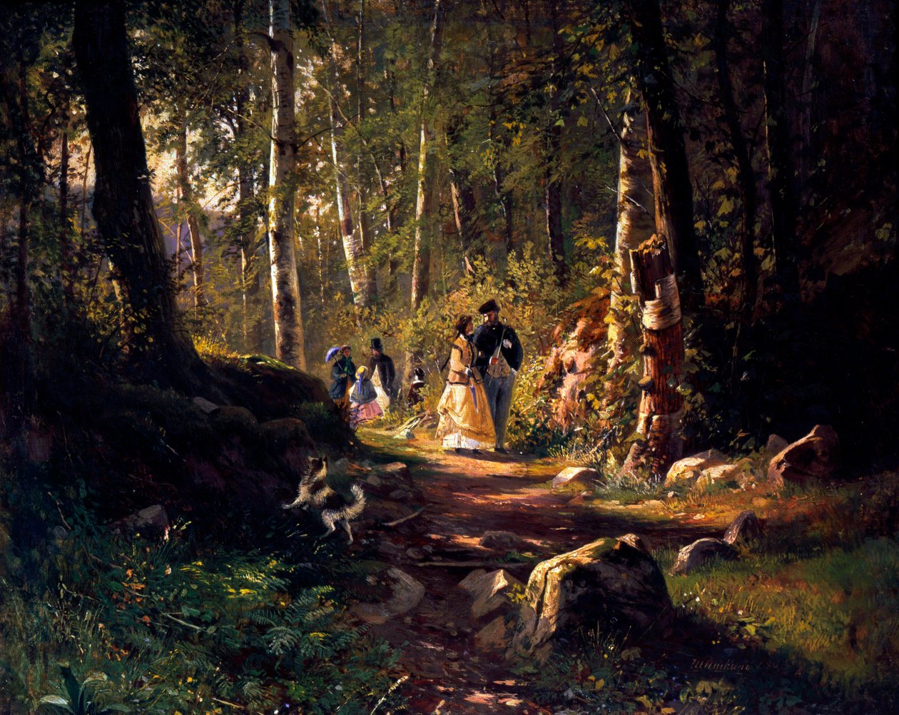En tur i en skog, 1869 av Ivan Ivanovich Shishkin
