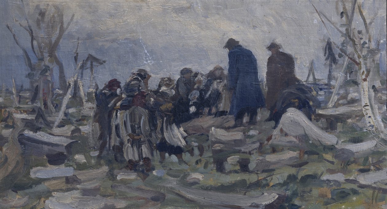 En bondebegravelse av Ivan Ivanovich Tvorozhnikov