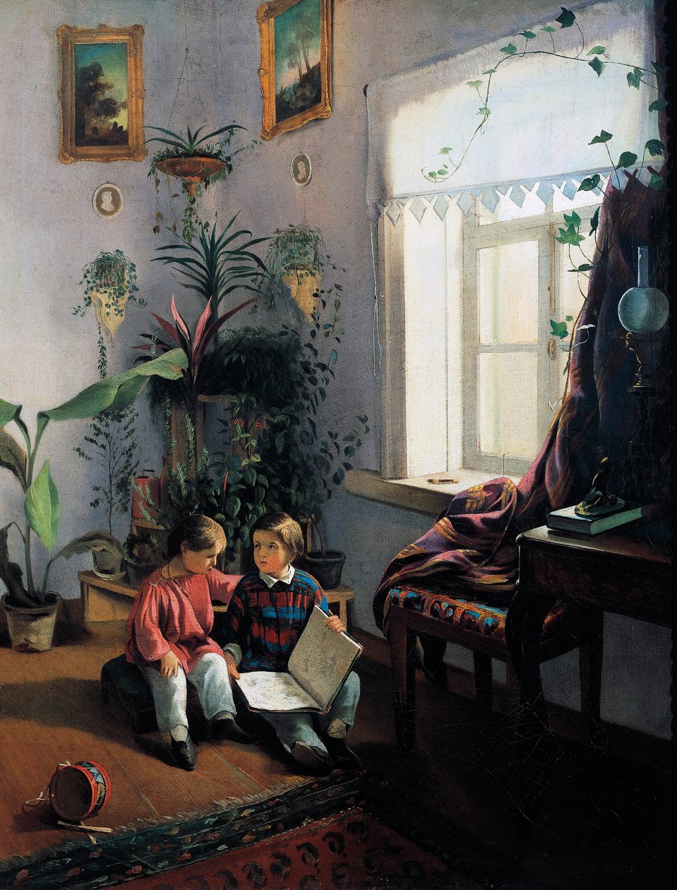 Barn som leser bildebok av Ivan Khrutsky