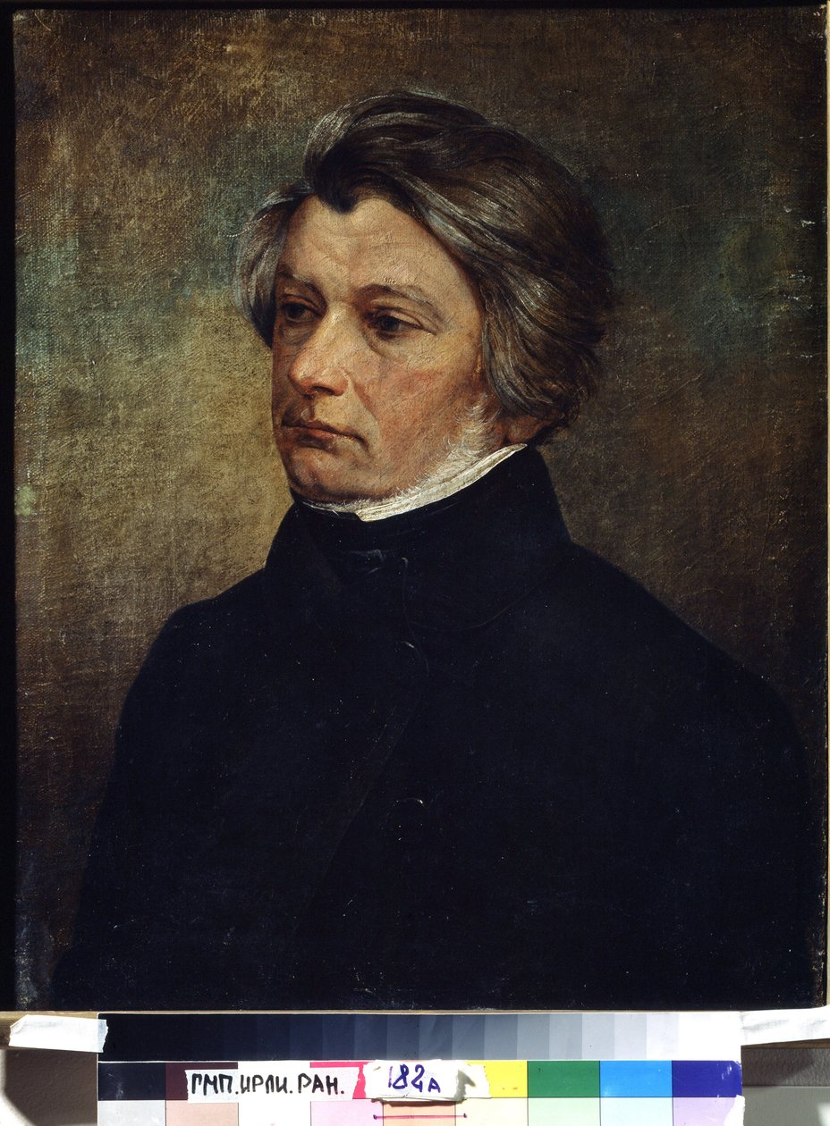 ""Portrait du poete Adam Mickiewicz (1798-1855)"" Peinture de Ivan Khrutsky (Khroutsky ou Khroutski) (1810-1885) 1850 environ Russian State Archive of Literature and Art, Moscou av Ivan Khrutsky