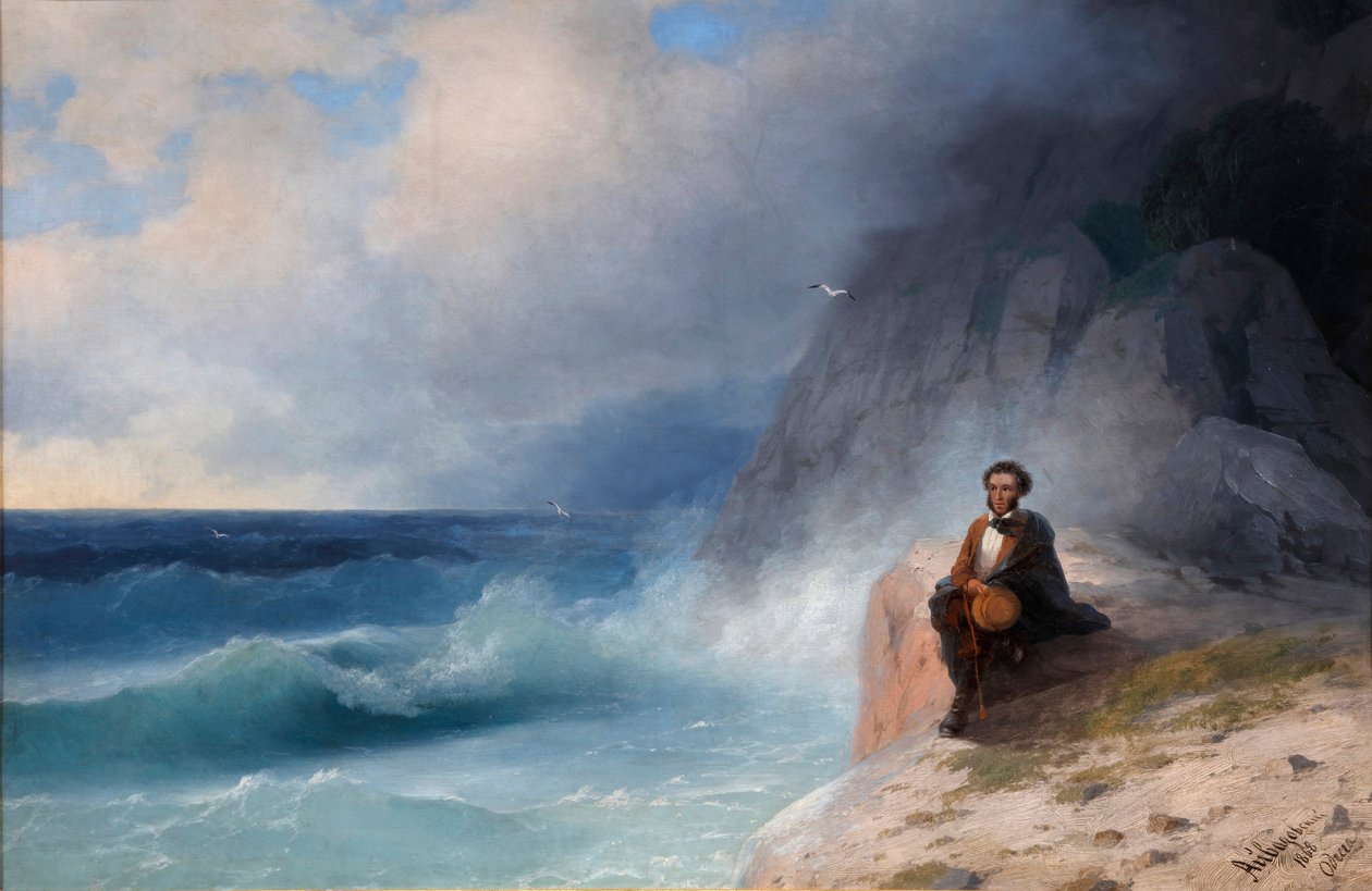 Alexander Pushkin ved Svartehavet, 1868. av Ivan Konstantinovich Aivazovsky