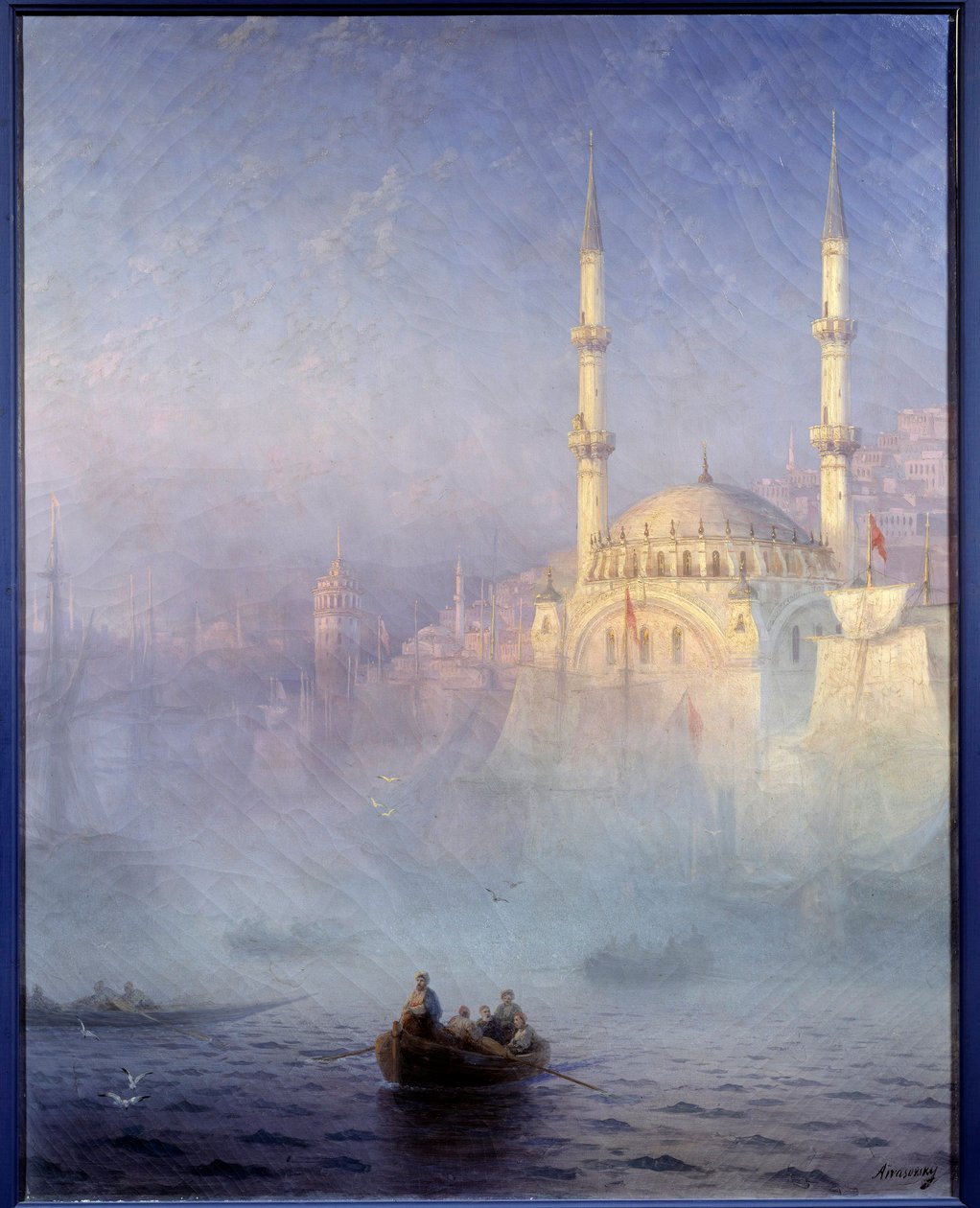 Konstantinopel, moskeen i Tophane (Mosquee Nusretiye) Maleri av Ivan Constantinovich Aivazowski (Aivazovsky 1817-1900) 1884 Søn. 1,15 x 0,9 m Brest, Museum of Fine Arts - Konstantinopel, moskeen Tophane (Nusretiye-moskeen). Maleri av Ivan Konstan av Ivan Konstantinovich Aivazovsky