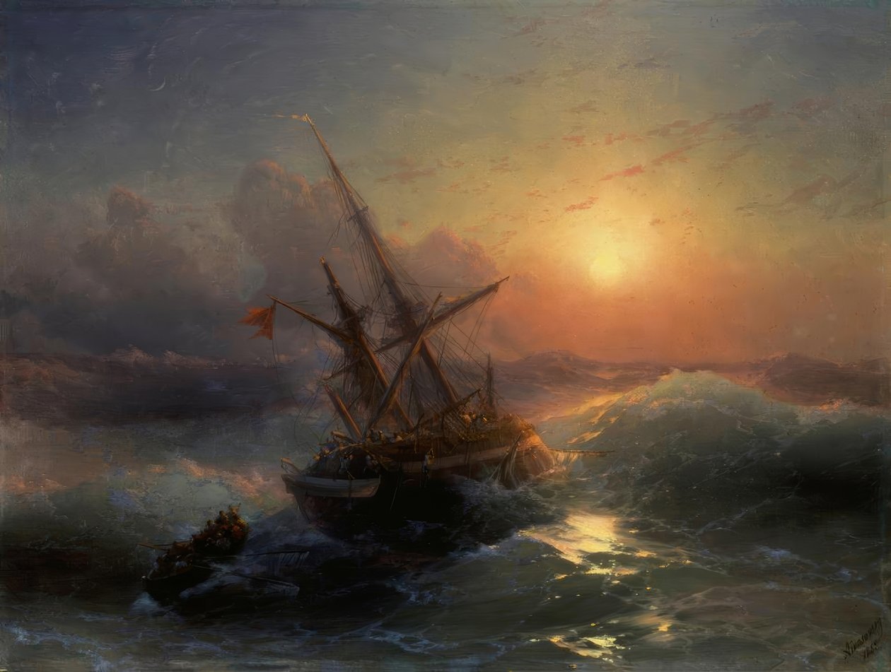 I.K. Aivazovsky, Forliset / maleriet, 1888 av Ivan Konstantinovich Aivazovsky