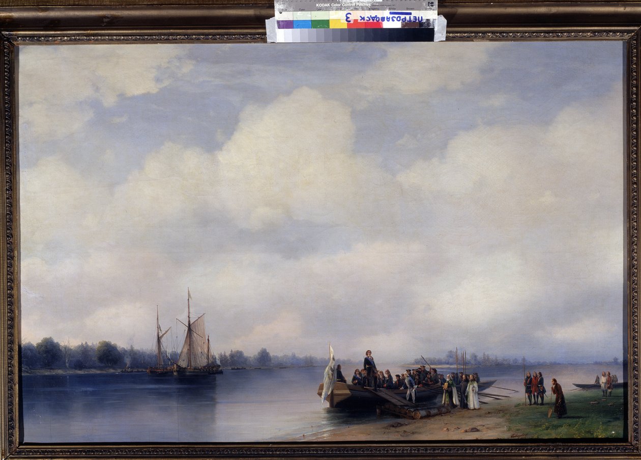 Ankomsten av Peter den store (eller Peter I fra Russland av Ivan Konstantinovich Aivazovsky