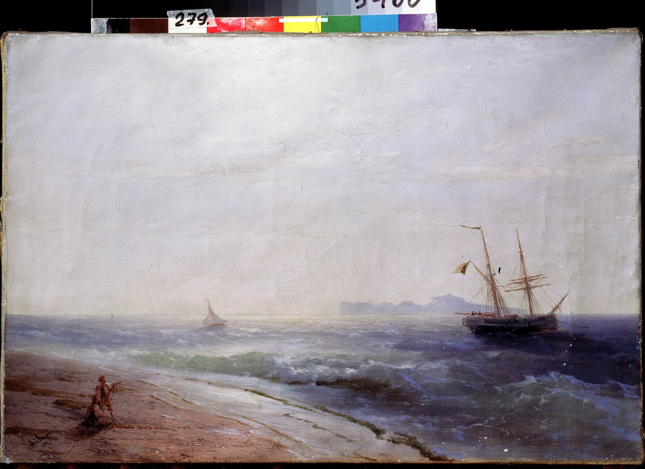 Líle de Tzapri (Italia) (Tzapri Island). Peinture av Ivan Konstantinovich Aivazosky (Ivan Konstantinovich Aivazovsky av Ivan Konstantinovich Aivazovsky