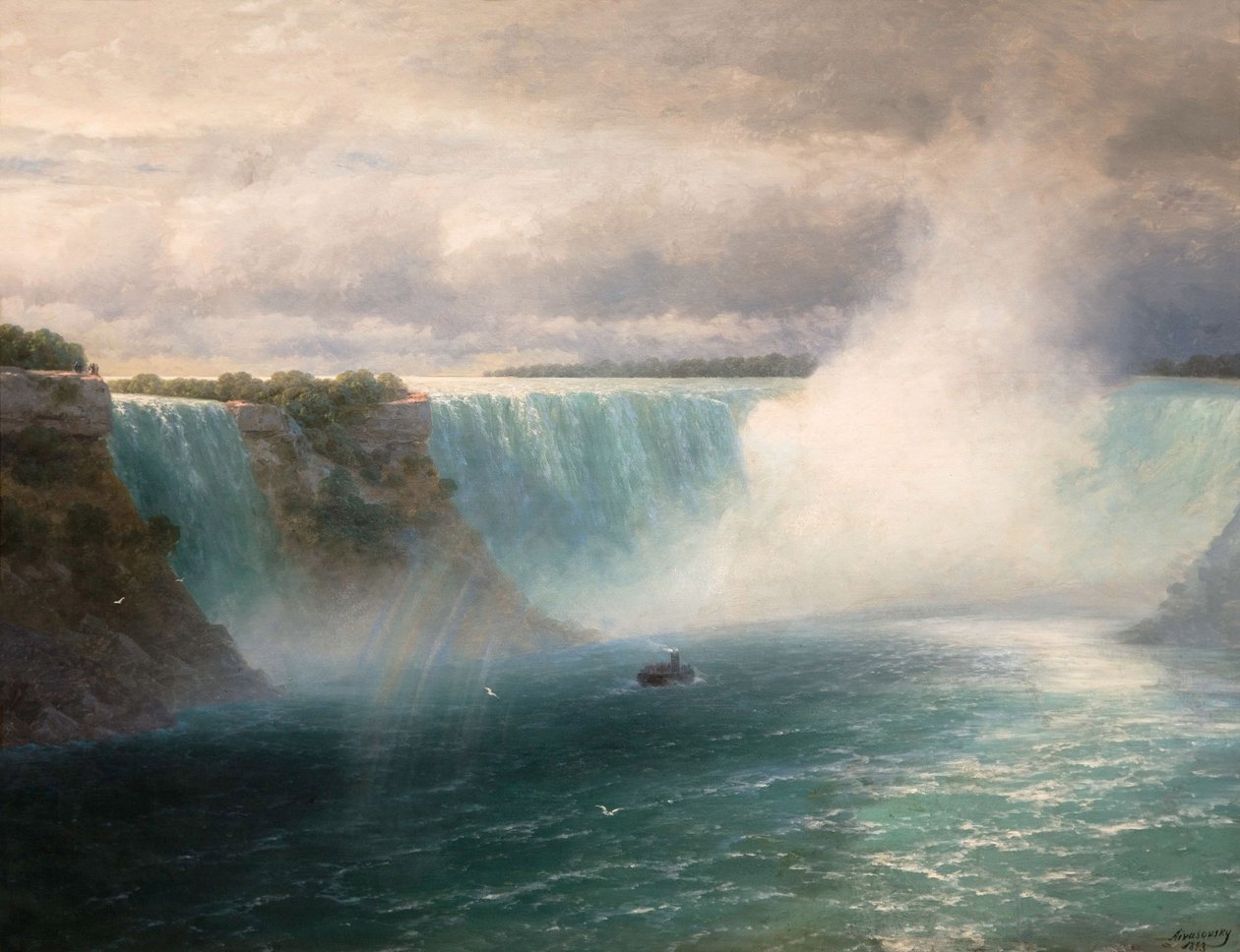 Niagara Falls av Aivazovsky, Ivan Konstantinovich (1817-1900) av Ivan Konstantinovich Aivazovsky