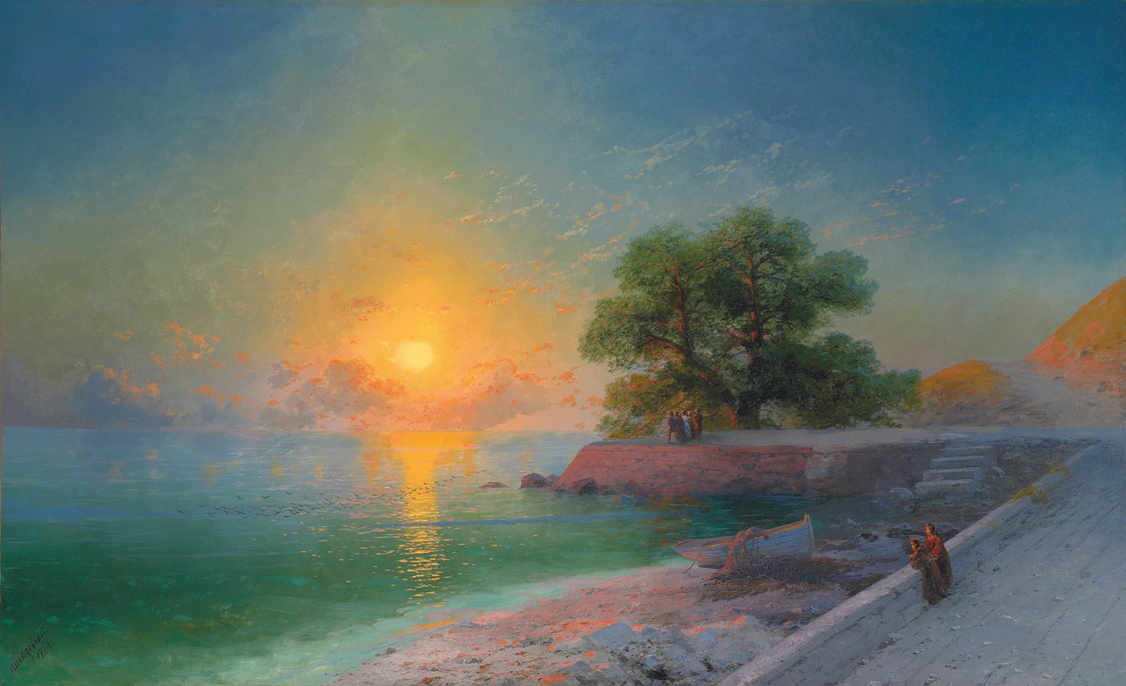 Promenade ved solnedgang, 1869 av Ivan Konstantinovich Aivazovsky