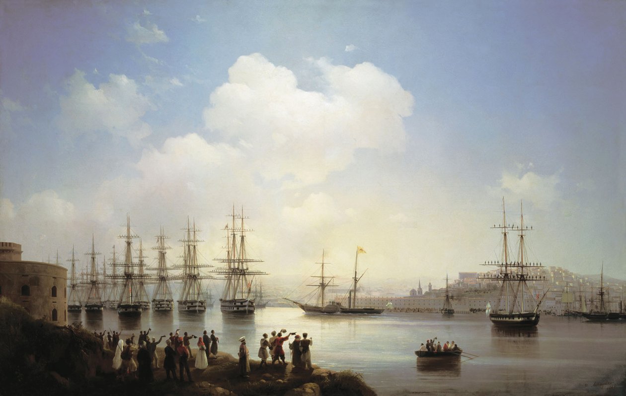Russisk skvadron på Sevastopol-raidet, 1846 av Ivan Konstantinovich Aivazovsky
