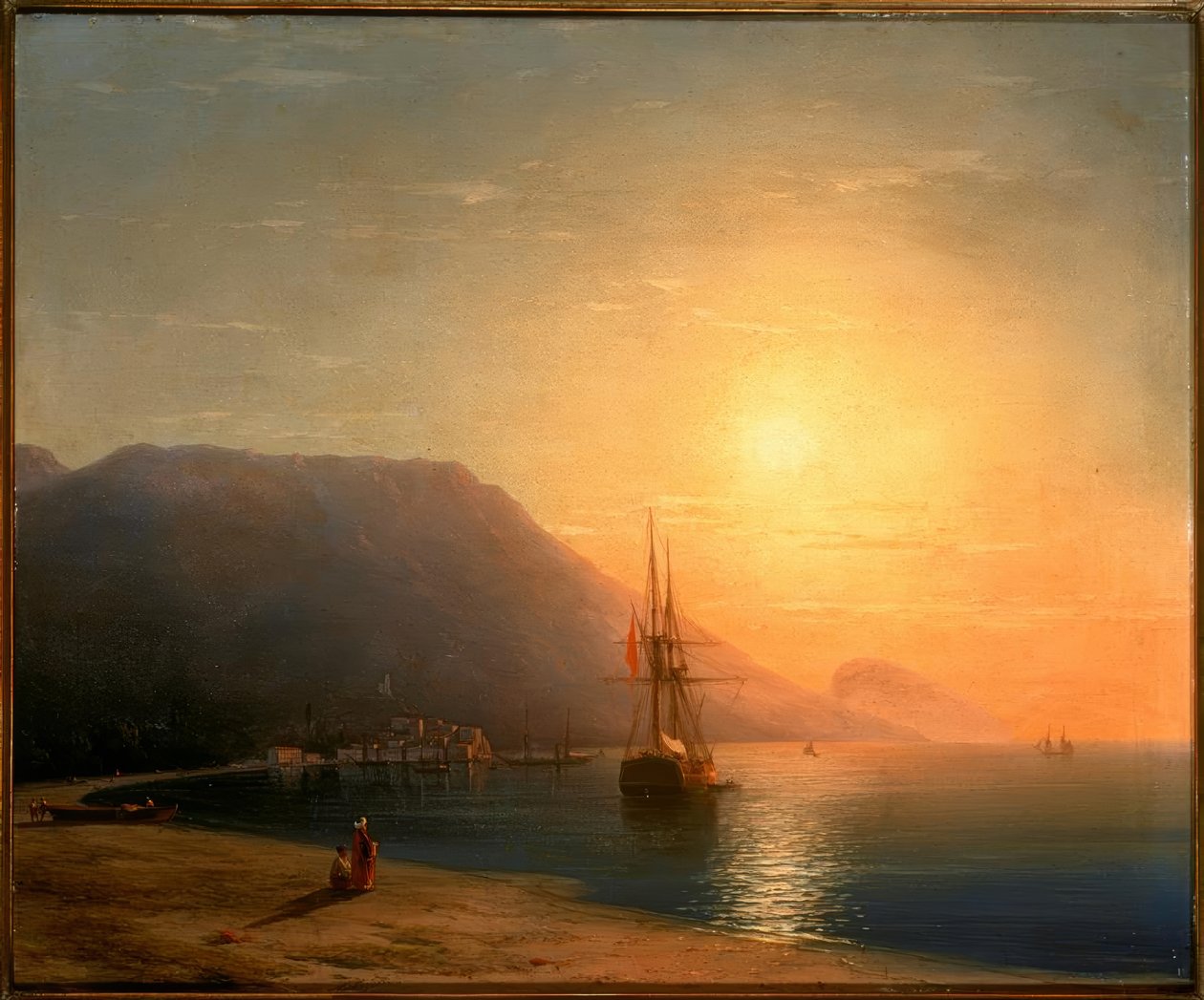Solnedgang utenfor Ajudag på Krim-kysten av Ivan Konstantinovich Aivazovsky